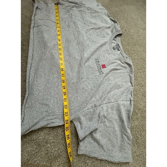 Champion Chapman University Crop Raw Hem Gray Graphic Adult XXL T-Shirt XXLarge - Picture 4 of 5
